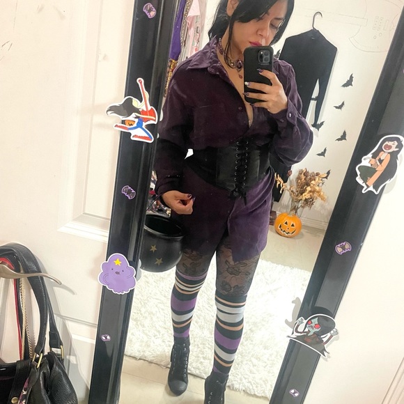 90s Billblass jeans purple button down long sleeve top - Picture 16 of 17